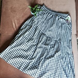 Who What Wear Large Black and White midi  skirt